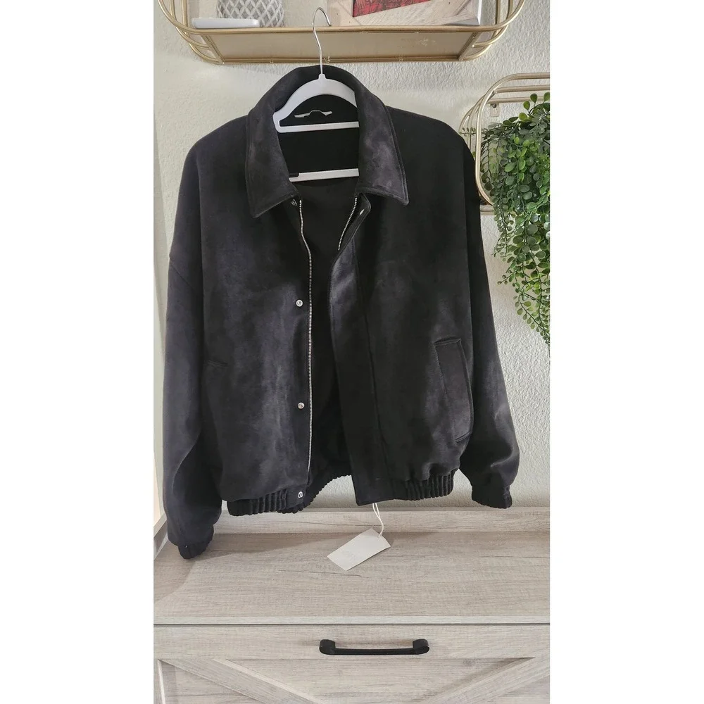 FAUX‎ SUEDE RELAXED FIT JACKET size M